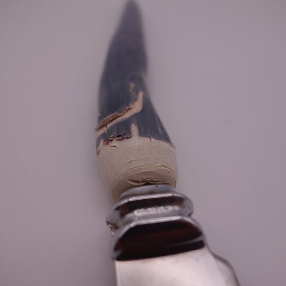 Set of Four(4) Sheffield Made England Stainless Steel Bone Handle Steak Knives - Picture 11 of 13